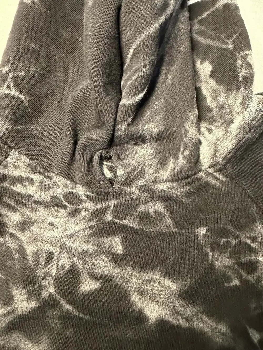 Fitwarm Dog Black and White Tie Dye Hoodie Sweatshirt, XL